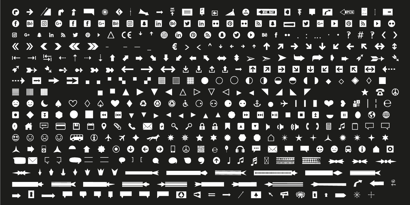 IconsDingbatsSymbolsSet_font-sample_by-Typo-Graphic-Design_Manuel-Viergutz_GLYPH-SET