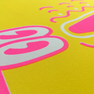 Typo Poster_Freestyle A with Eyes_Riso Print_Close-Up_1