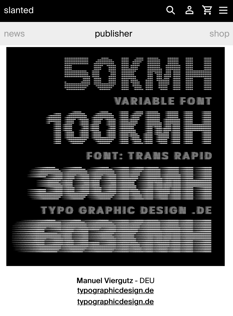 SLANTED Submit for #49 Sports with the variable High Speed Font called Trans Rapid by TypoGraphicDesign