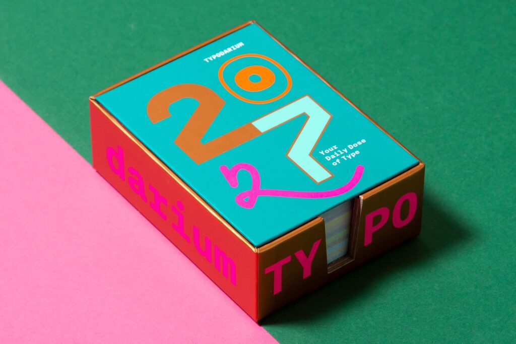 The Cover of the new Typodarium2027 Typo Calendar - Photo by Julien Fincker