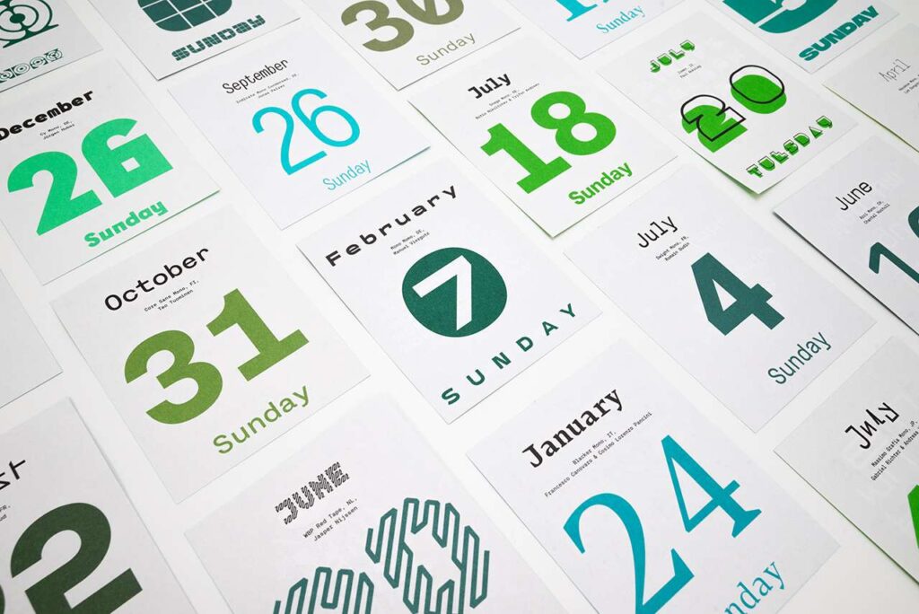 Typodarium 2027 with Font Mono Momo by TypoGraphicDesign © Photo by Verlag Hermann Schmidt Mainz - Website