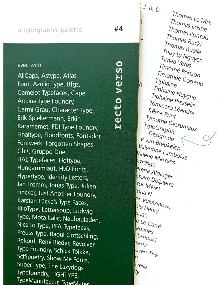 Typologie – Typographic Color Chart by Recto Verso (Kickstarter Support)